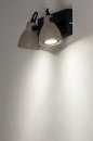 Foto 73798-11: Stoere dubbele spot van beton geschikt voor vervangbaar led.