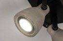 Foto 73798-7: Stoere dubbele spot van beton geschikt voor vervangbaar led.