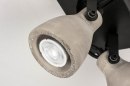 Foto 73798-8: Stoere dubbele spot van beton geschikt voor vervangbaar led.