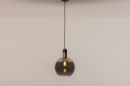 Hanglamp 73850: modern, retro, glas, zwart #10