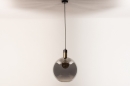 Hanglamp 73851: modern, retro, glas, zwart #12