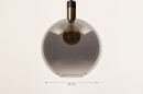 Hanglamp 73851: modern, retro, glas, zwart #9