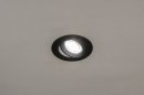 Foto 73881-1: Moderner, schwarzer Einbaustrahler mit dimmbarem LED und höherer Schutzart (IP44).
