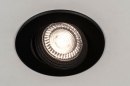 Foto 73881-6: Moderner, schwarzer Einbaustrahler mit dimmbarem LED und höherer Schutzart (IP44).