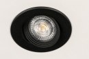 Foto 73881-7: Moderner, schwarzer Einbaustrahler mit dimmbarem LED und höherer Schutzart (IP44).