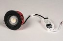 Foto 73881-8: Moderner, schwarzer Einbaustrahler mit dimmbarem LED und höherer Schutzart (IP44).