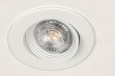 Foto 73882-10: Witte led inbouwspot in het rond (IP44) met een brandvertragende behuizing