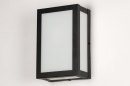 Foto 73923-4: Stimmungsvolle Außenleuchte mit einem schwarzen Rahmen und weißem Opalglas