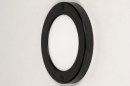 Foto 73932-6: Platte led plafondspot in zwarte kleur van slechts 1,8 cm dik maar met een volwaardig vermogen.