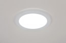 Plafondlamp 73934: modern, kunststof, wit, mat #1