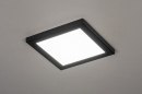 Foto 73936-1: Quadratische LED-Deckenleuchte mit schwarzem Rand und LED-Beleuchtung