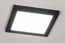Foto 73936-2: Quadratische LED-Deckenleuchte mit schwarzem Rand und LED-Beleuchtung