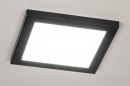 Plafondlamp 73936: modern, kunststof, zwart, mat #2