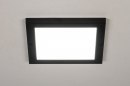 Foto 73936-3: Quadratische LED-Deckenleuchte mit schwarzem Rand und LED-Beleuchtung