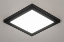Foto 73936-4: Quadratische LED-Deckenleuchte mit schwarzem Rand und LED-Beleuchtung