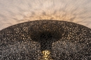 Foto 73940-6: Grote plafondlamp van zwart metaal met opengewerkte kap