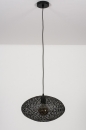 Hanglamp 73945: modern, eigentijds klassiek, metaal, zwart #4