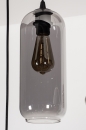 Foto 73957-12 detailfoto: Zwarte hanglamp met glazen bollen van Rookglas in verschillende vormen