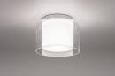 Plafondlamp 73987: modern, retro, glas, wit opaalglas #1