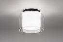 Plafondlamp 73988: modern, retro, glas, wit opaalglas #1
