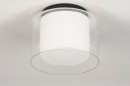 Plafondlamp 73988: modern, retro, glas, wit opaalglas #2