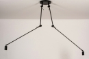 Hanglamp 74004: industrieel, modern, metaal, zwart #1