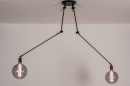 Hanglamp 74004: industrieel, modern, metaal, zwart #8
