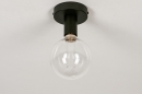 Plafondlamp 74007: industrieel, modern, metaal, zwart #7