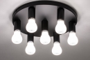 Plafondlamp 74010: industrieel, modern, metaal, zwart #3