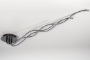 Plafondlamp 74028: modern, kunststof, metaal, zwart #5