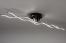 Foto 74029-1: Grote sierlijke plafondlamp led in het zwart met dimbare led verlichting