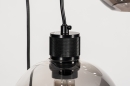 Foto 74036-10 detailfoto: Drie lichts hanglamp in zwart met rookglas