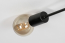Foto 74048-8: Moderne, zwarte fittinglamp als plafondlamp of wandlamp, geschikt voor vier led lichtbronnen.