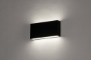 Foto 74095-1: Zwarte up en down wandlamp met led verlichting voor binnen, buiten en de badkamer