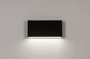 Foto 74096-3 onderaanzicht: Rechthoekige en platte led wandlamp in het zwart