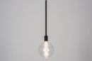 Foto 74119-8 anders: Losse fittinglamp bedoeld als hanglamp uitgevoerd in een mat zwarte kleur, geschikt voor vele led lichtbronnen.