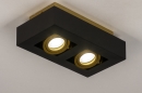 Plafondlamp 74135: design, modern, metaal, zwart #4