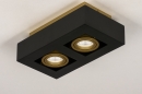 Plafondlamp 74135: design, modern, metaal, zwart #5