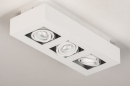 Plafondlamp 74137: design, modern, metaal, wit #6