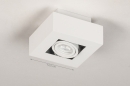 Plafondlamp 74143: design, modern, metaal, wit #1