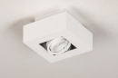 Plafondlamp 74143: design, modern, metaal, wit #6