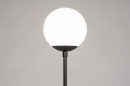 Foto 74152-2: Vloerlamp met bol van wit glas 'dimbaar'
