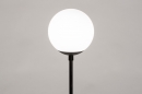 Foto 74152-3: Vloerlamp met bol van wit glas 'dimbaar'