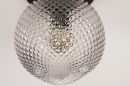 Foto 74156-5: Plafondlamp met bol van glas in vintage stijl
