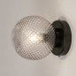Foto 74156-7: Plafondlamp met bol van glas in vintage stijl
