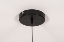 Foto 74165-11: Zwarte hanglamp met organische vorm als een bloem 