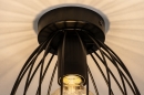 Plafondlamp 74166: modern, retro, metaal, zwart #8