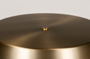 Foto 74204-6 detailfoto: Minimalistische zwarte tafellamp met gouden lampenkap ook wel messing genoemd