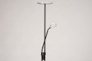 Foto 74216-7 anders: Moderne led uplighter en draaibare leeslamp in het zwart met dimbare led verlichting