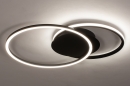 Plafondlamp 74228: design, modern, metaal, zwart #2